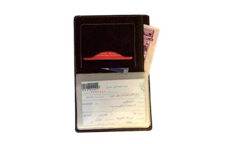 جلد مدارک دوخت دار با جای پول J-877