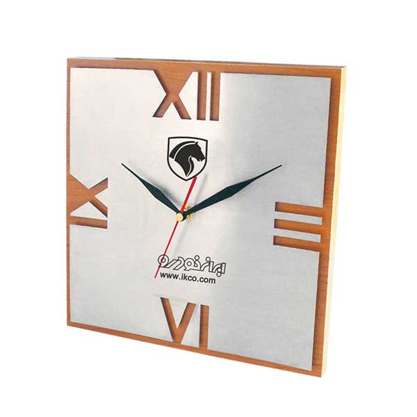 ساعت دیواری MDF و استیل D1576