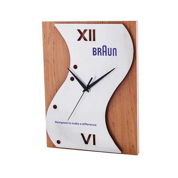 ساعت دیواری MDF و استیل D1571